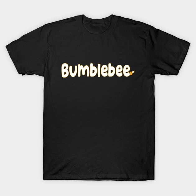 Bumblebee With Sting White Graphic Word T-Shirt by K0tK0tu